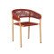 Durable Polyester Rope Weave Chair Teak Paint For Outside Dining