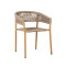 Durable Polyester Rope Weave Chair Teak Paint For Outside Dining