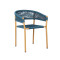 Durable Polyester Rope Weave Chair Teak Paint For Outside Dining