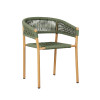 Durable Polyester Rope Weave Chair Teak Paint For Outside Dining