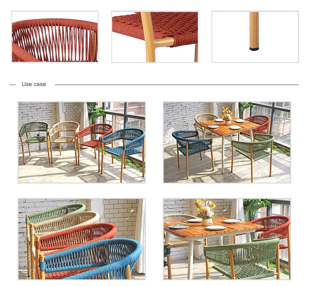 Polyester Rope Weave Chair
