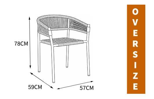 Polyester Rope Weave Chair