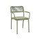 Breathable Rope Weave Chair With Soft Cushion Metal Legs For Outdoor Dining