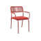 Breathable Rope Weave Chair With Soft Cushion Metal Legs For Outdoor Dining