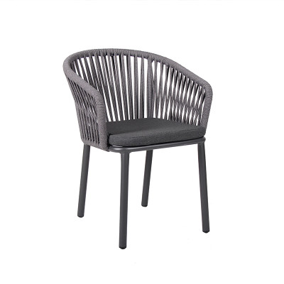 Multi Option Color Dacron Rope Woven Chair For Commercial Outdoor Project