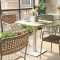 Backyard Patio Rope Weave Chair Aluminum Dining Table Furniture Set