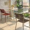 Backyard Patio Rope Weave Chair Aluminum Dining Table Furniture Set