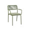Outdoor Rope Woven Dining Chair Aluminum Garden Table Set For Bistro Cafe