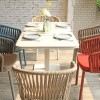 Lightweight Aluminum Table Rope Weaving Chair Outside Terrace Dining Furniture