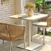 Lightweight Aluminum Table Rope Weaving Chair Outside Terrace Dining Furniture