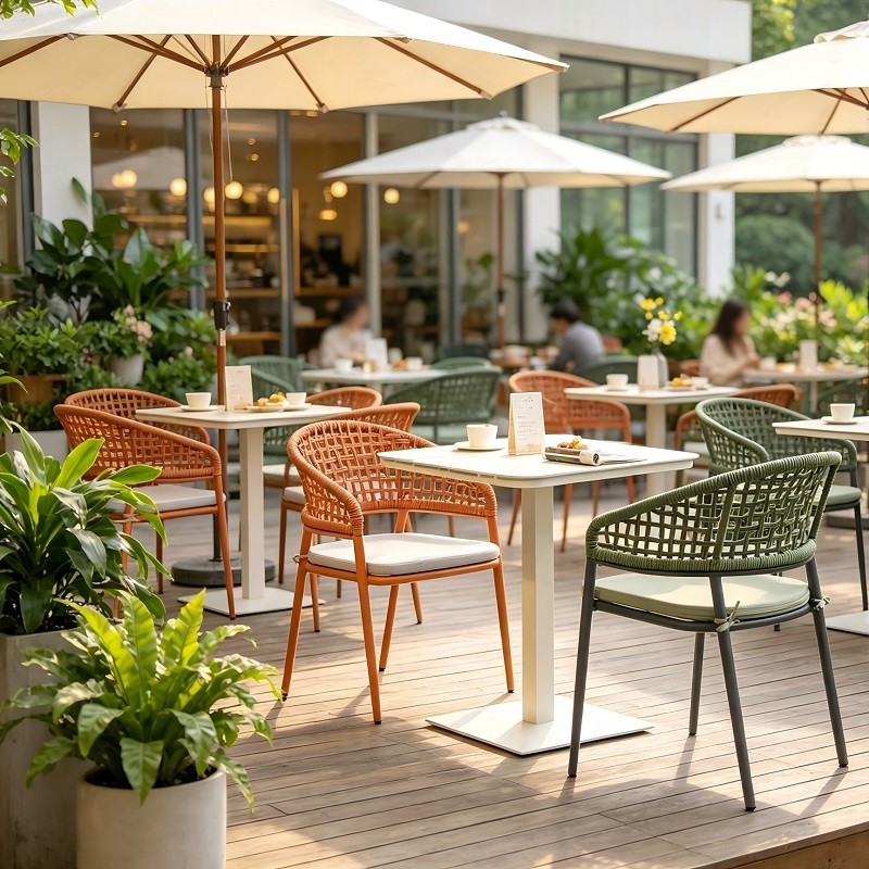 Colorful Woven Style Polyester Rope Is Dominating Outdoor Furniture Design