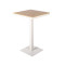Outdoor Square 28 Inch White Metal Patio High Top Bistro Pub Dining Table