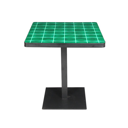 700x700mm Green Ceramic Mosaic Table Top Metal Base Outdoor Dining Bistro Garden Furniture