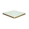 Elegant Golden Mosaic Square Table Top With Metal Stand For Patio Balcony Cafe Use