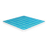 Contemporary Blue Square Mosaic Table Top Outdoor Bistro Dining Furniture With Iron Base