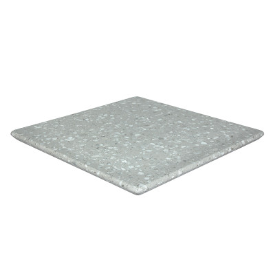 Thickening Grey Terrazzo Stone Square Dining Table Top For Bistro Pub Use