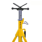 Adjustable Pipe Jack Stand with V Head and Folding Legs for Pipe Supporting
