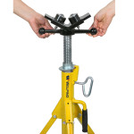Pipe Jack Stand Fold-a-jack 2-ball Transfer Head,12" Pipe Capacity, 28"-52" Height