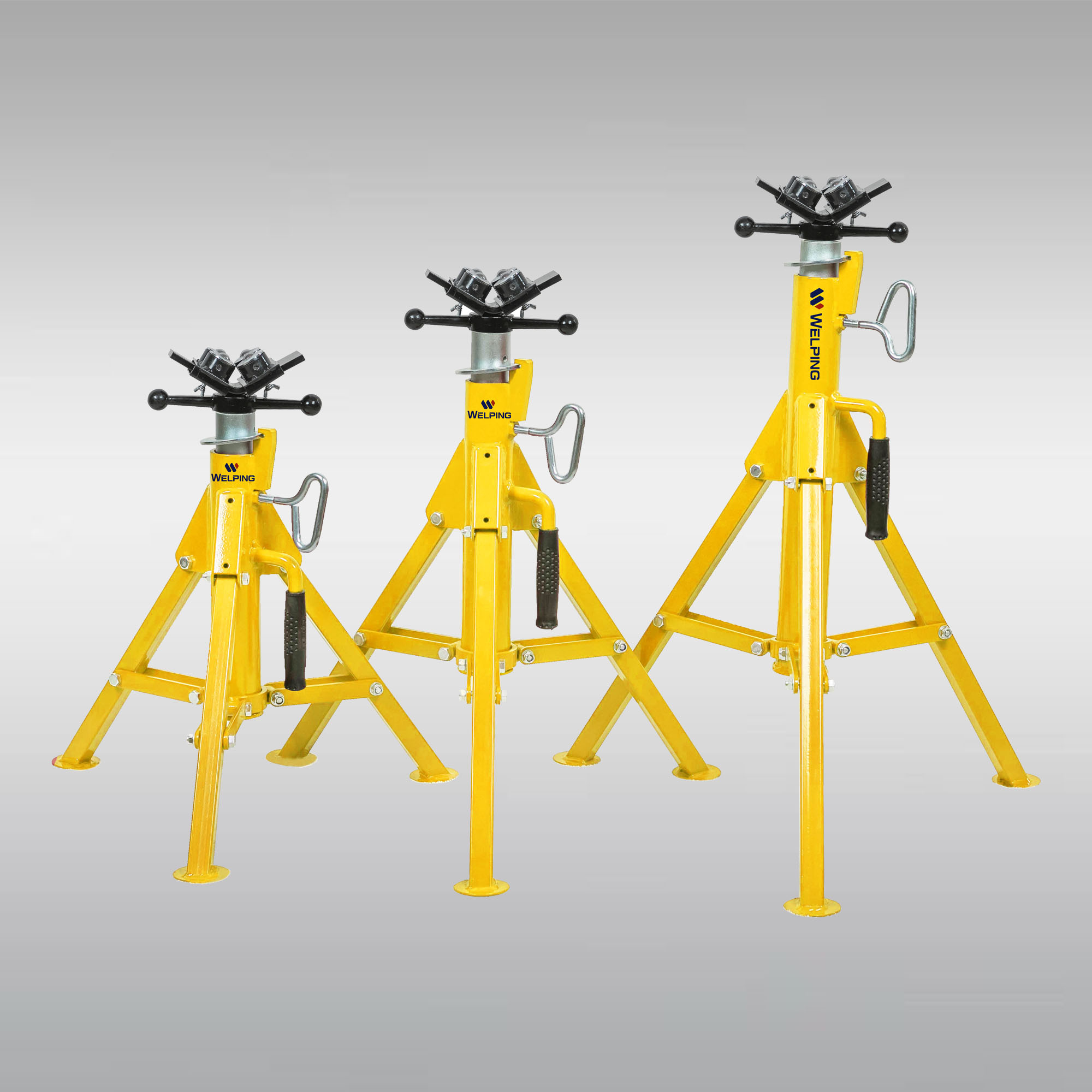 Pipe Jack Stand FoldaJack 4Ball Transfer Head,12" Pipe Capacity, 28