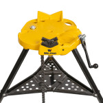 Tripod Chain Pipe Stand with Tool Tray for Pipe Threading or Cutting 1/8"-6"