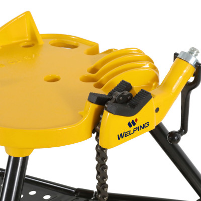 Tripod Chain Pipe Stand with Tool Tray for Pipe Threading or Cutting 1/8