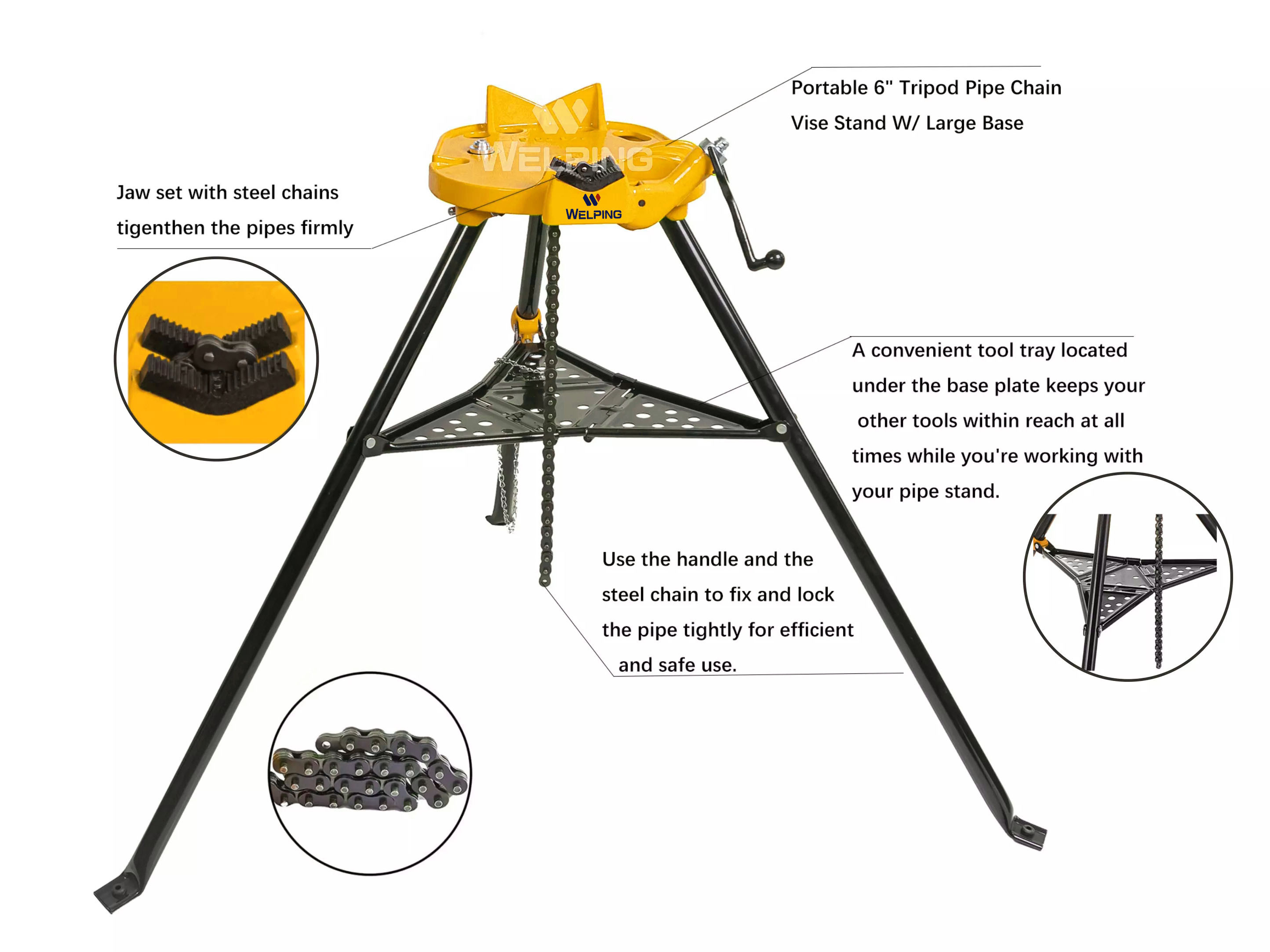 Tripod Chain Pipe Stand