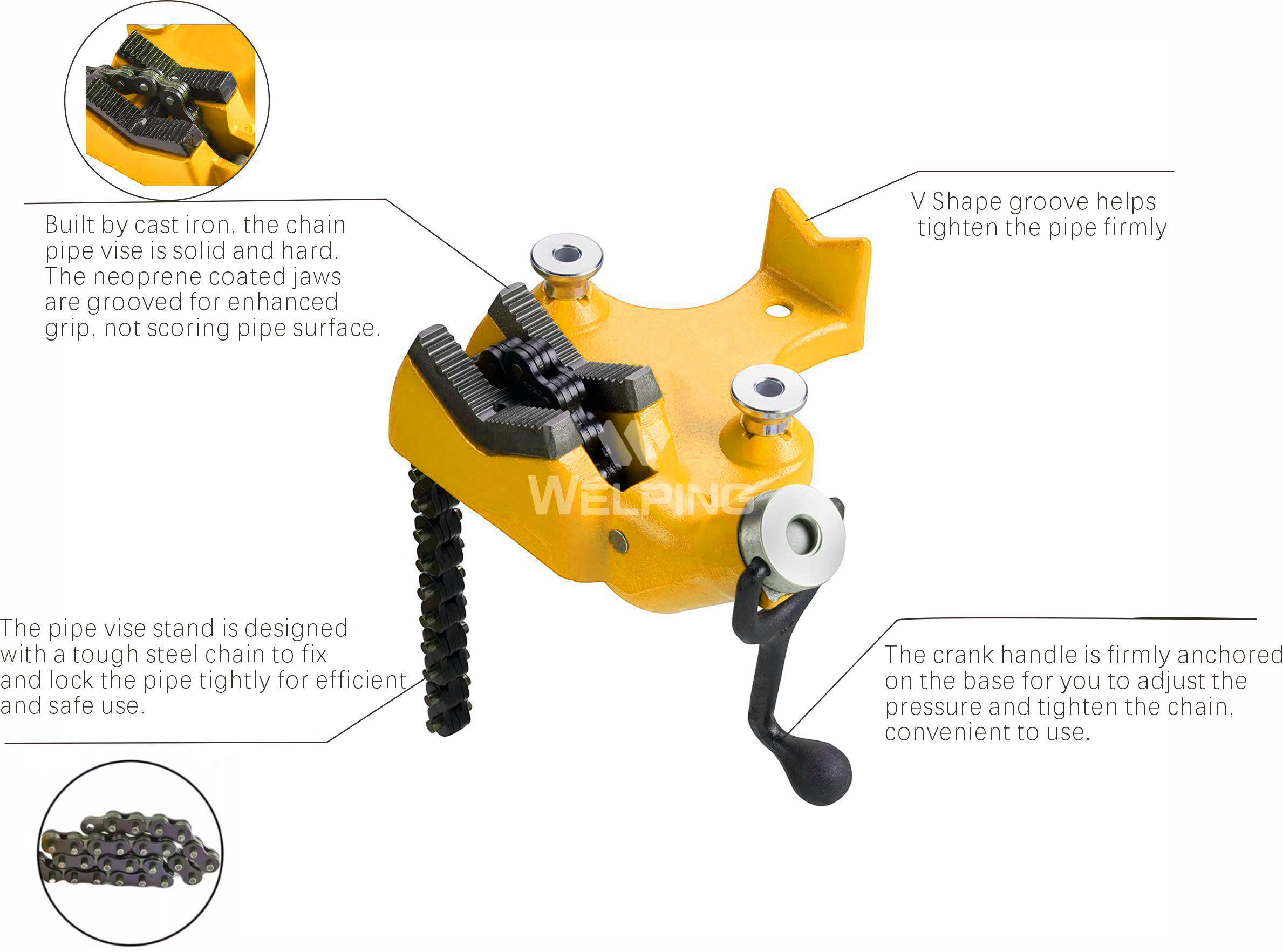 bench chain vise