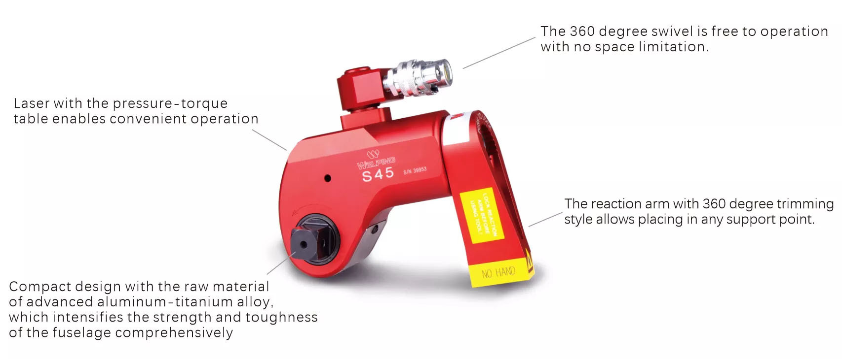 Square Drive Hydraulic Torque Wrench