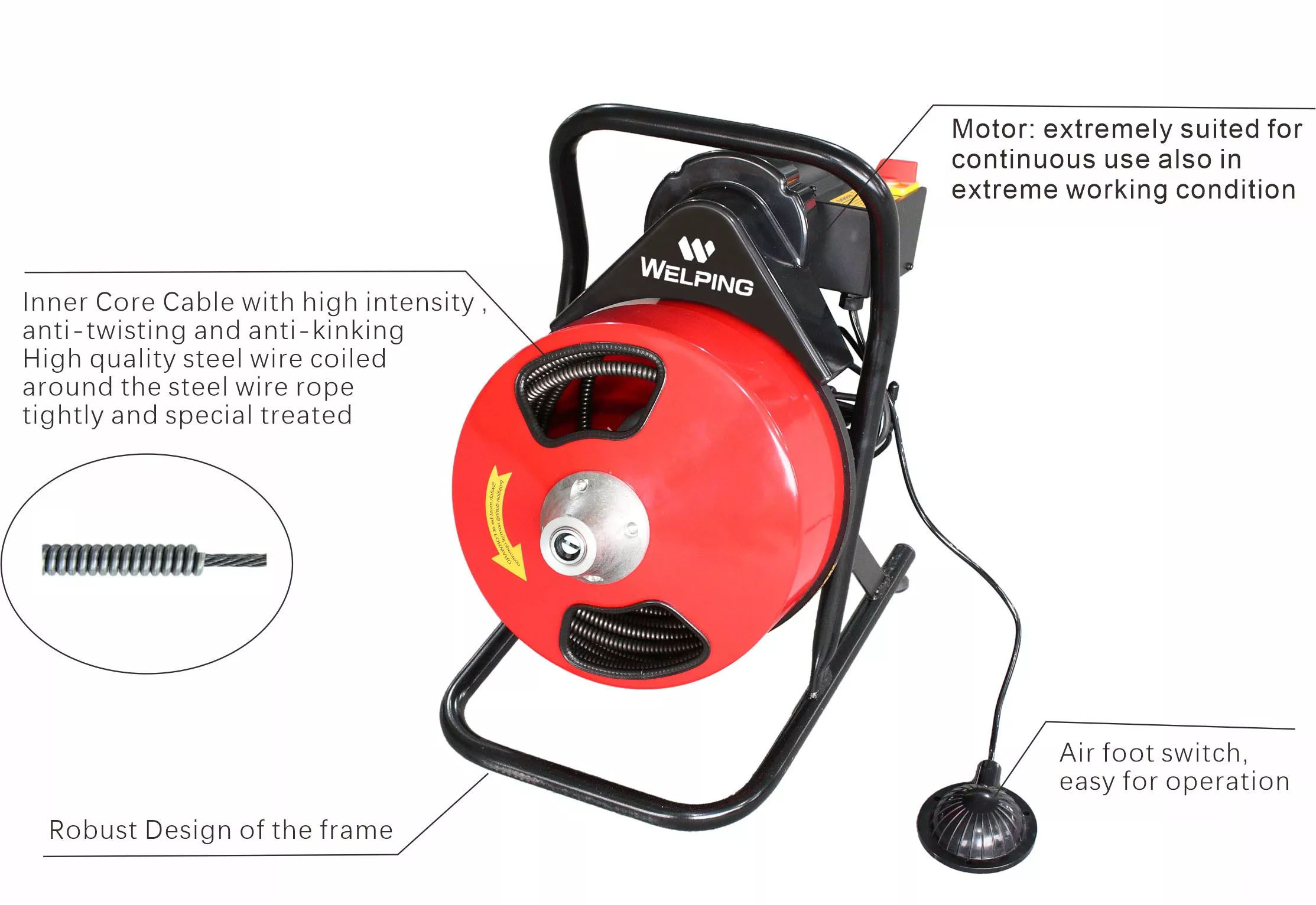 Welping Sectional Drain Cleaner