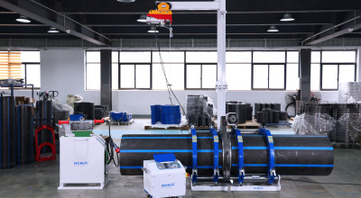 WELPING in Workshop Operation - FX630 hdpe pipe jointing machine with Crane