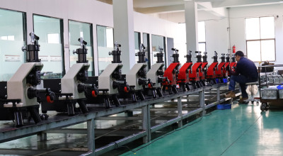 Final Assembly of Roll Grooving Machines at the Gruvmaster Factory