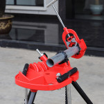 VH401 Tri-Stand Chain Vise Pipe Stand for Pipe Threading Cutting and Fabrication 1/8"–6"