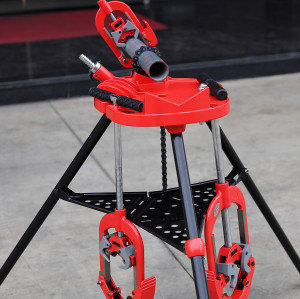 VH401 Tri-Stand Chain Vise Pipe Stand for Pipe Threading Cutting and Fabrication 1/8