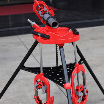 VH401 Tri-Stand Chain Vise Pipe Stand for Pipe Threading Cutting and Fabrication 1/8