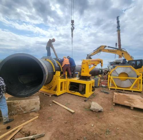 WP1800A Hydraulic Butt Fusion Machine in a Large-Diameter HDPE Pipe Project
