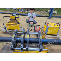 WP315A Hydraulic Butt Fusion Machine on a PE Pipeline Jobsite in Greece