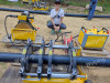 WP315A Hydraulic Butt Fusion Machine on a PE Pipeline Jobsite in Greece
