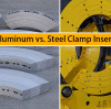 Clamp Insert Configurations for Large-Size Butt Fusion Machines: Aluminum, Steel and Anti-Slip Pads