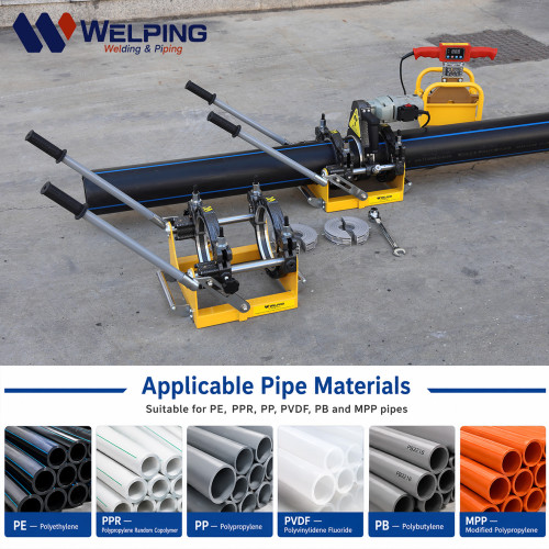 E2 Series Push-Operated Manual Butt Fusion Machines for 40–250 mm PE/PP Pipes