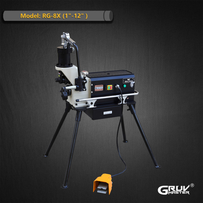 Hydraulic Roll Grooving Machine 1"–12" with TitanSeal™ Hydraulic System | Gruvmaster RG-8X