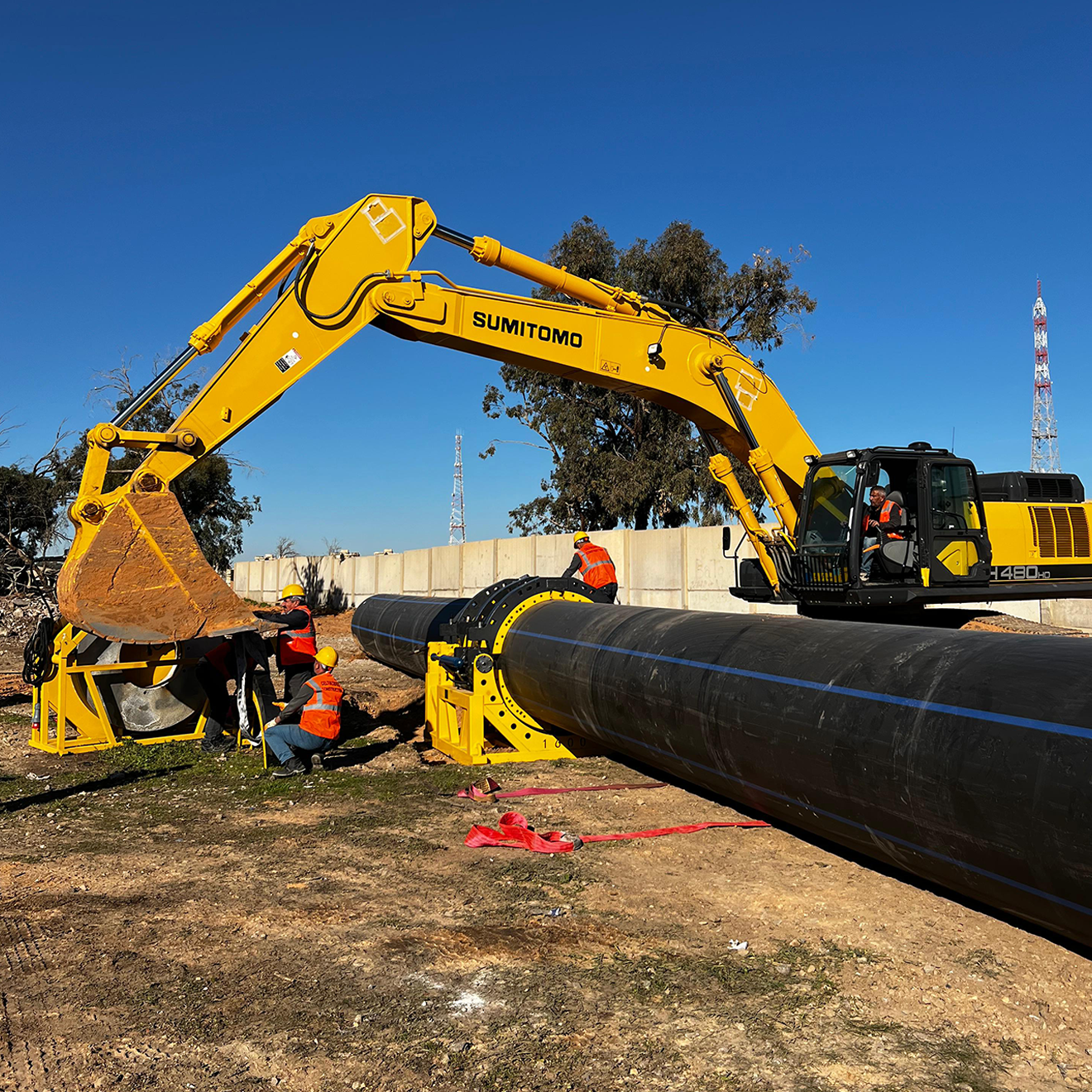 Libya Water Pipeline Project — Welping WP1600 Butt Fusion Machine in Use