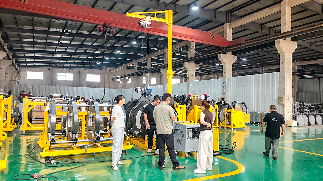 Customer Team Visits Welping for Pre-Shipment Inspection of Two WP1200A Butt Fusion Machines