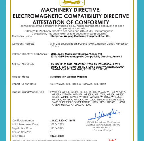 CE for Electrofusion Welding Machine
