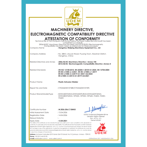 CE for Plastic Extrusion Welder