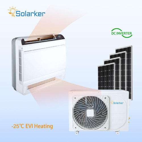 -25 ℃ EVI Hybrid ACDC Bomba de calor de consola de piso solar 3.5KW 5KW R32