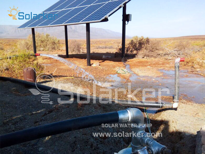 solar pump installation of solar panel