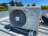 Hybrid ACDC solar air conditioner installation