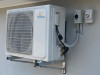 Hybrid ACDC solar air conditioner installation