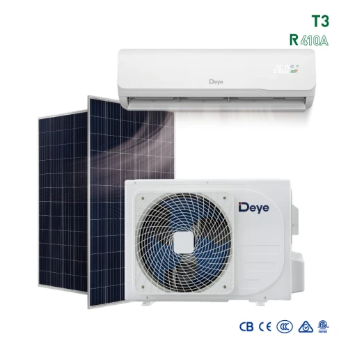 T3 R410a Middle East Hybrid ACDC Solar Powered Solar Air Conditioner 9000BTU Cooling & Heating Wall Mounted AC