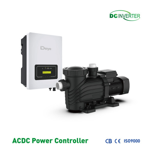Deye ACDC Hybrid Solar Pool Pump 24/7 Operation with Grid Backup Day & Night Solar Pool Pump with AC Connection